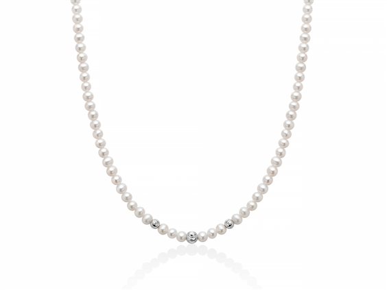 Collana Miluna Donna COLLANE PERLE BOULE E FANTASIA in Oro Perla PCL6411 - PCL6411